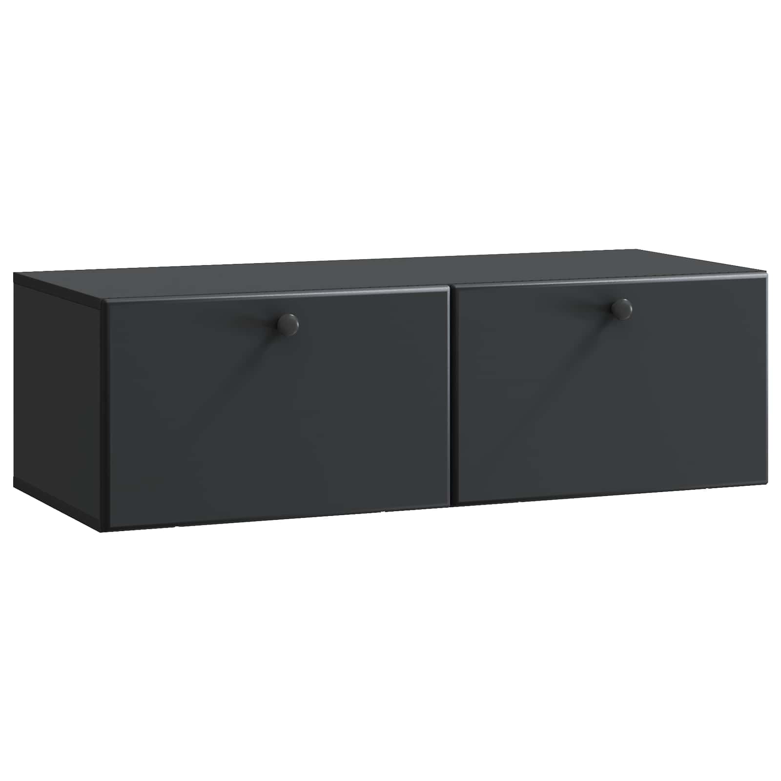 vidaXL Wall-Mounted TV Cabinet 98 x 41 x 30 cm Black Engineered Wood 2