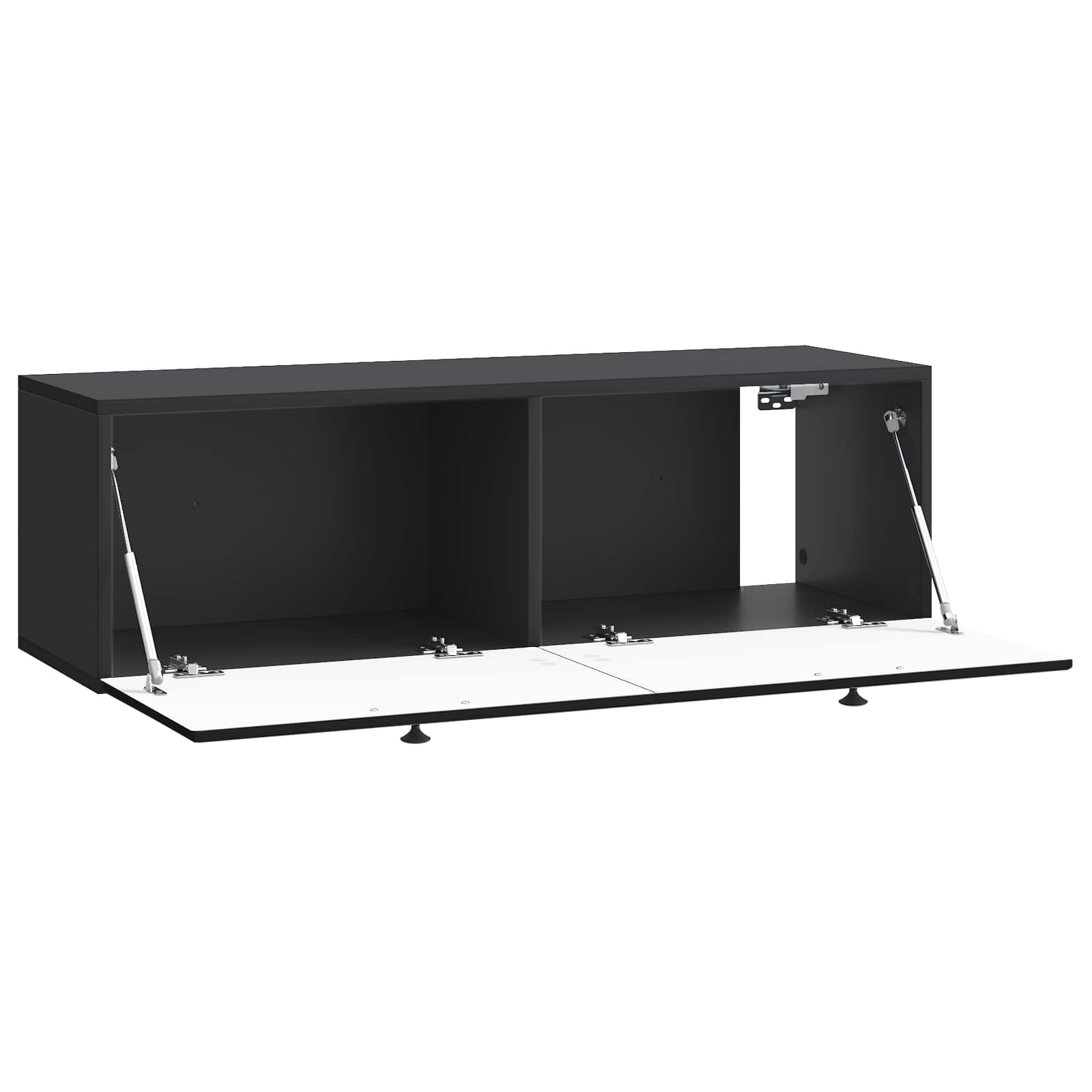 vidaXL Wall-Mounted TV Cabinet 98 x 41 x 30 cm Black Engineered Wood 5