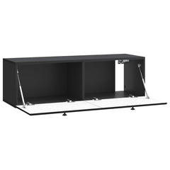 vidaXL Wall-Mounted TV Cabinet 98 x 41 x 30 cm Black Engineered Wood 5