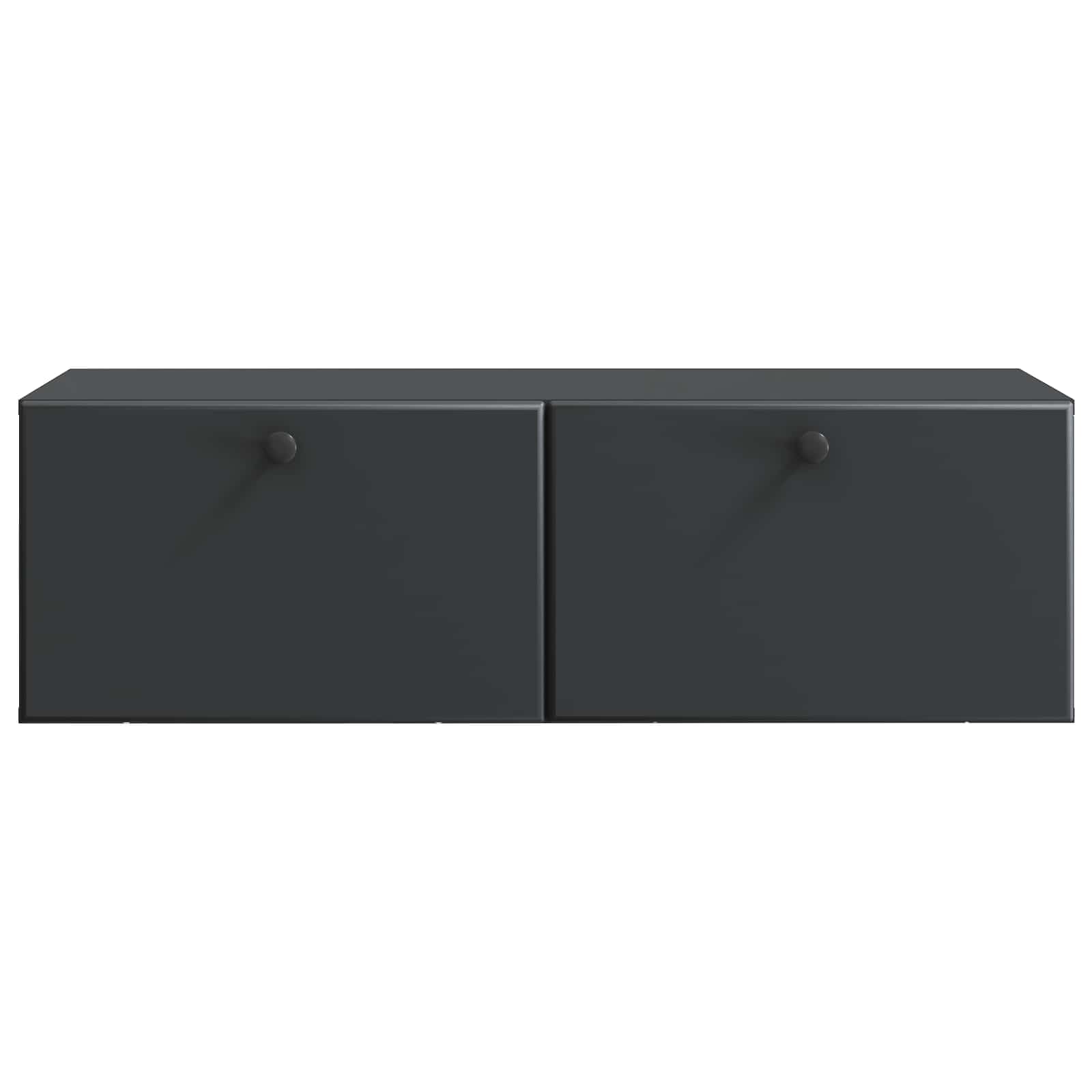 vidaXL Wall-Mounted TV Cabinet 98 x 41 x 30 cm Black Engineered Wood 6