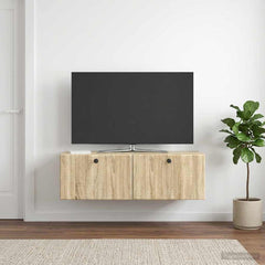 vidaXL Wall-Mounted TV Cabinet 98 x 41 x 30 cm Sonoma Oak 4