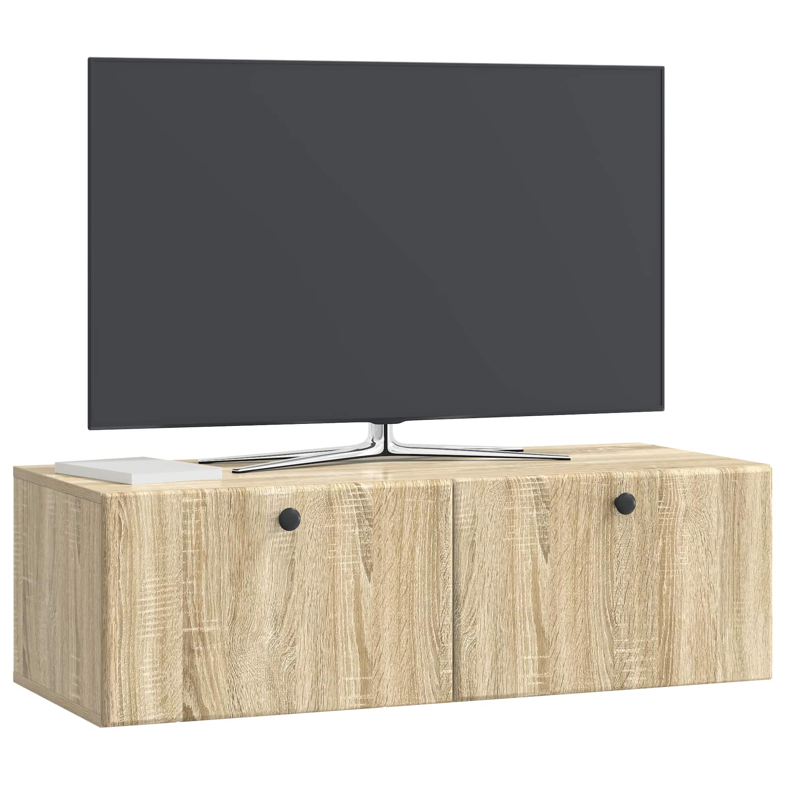vidaXL Wall-Mounted TV Cabinet 98 x 41 x 30 cm Sonoma Oak 3