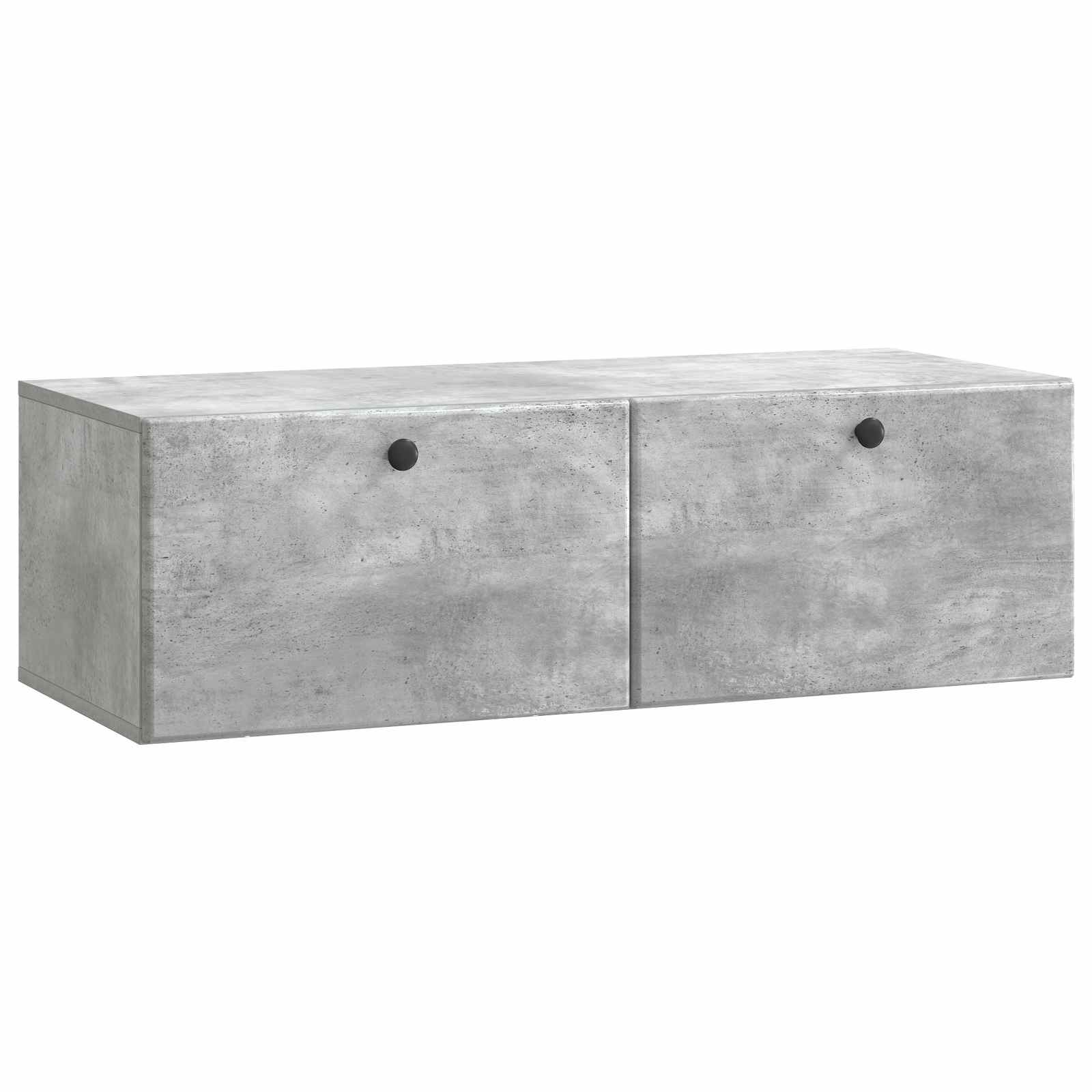 vidaXL Wall-Mounted TV Cabinet 98 x 41 x 30 cm Concrete Grey 2