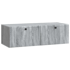 vidaXL Wall-Mounted TV Cabinet 98 x 41 x 30 cm Grey Sonoma 2
