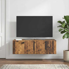 vidaXL Wall-Mounted TV Cabinet 98 x 41 x 30 cm Old Wood 4