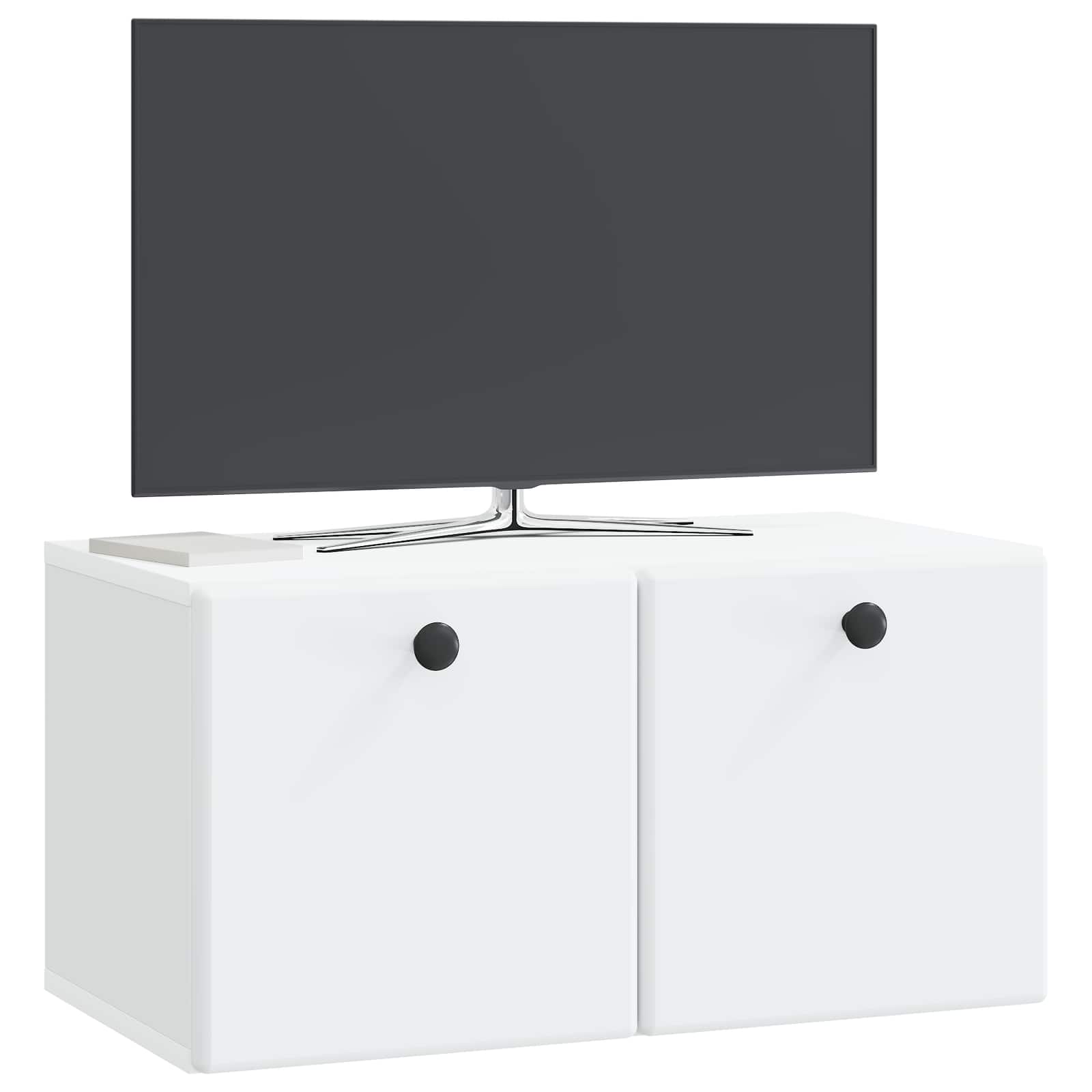 vidaXL Wall-Mounted TV Cabinet 59.5 x 31 x 30 cm White Engineered Wood 3