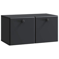 vidaXL Wall-Mounted TV Cabinet 59.5 x 31 x 30 cm Black Engineered Wood 2