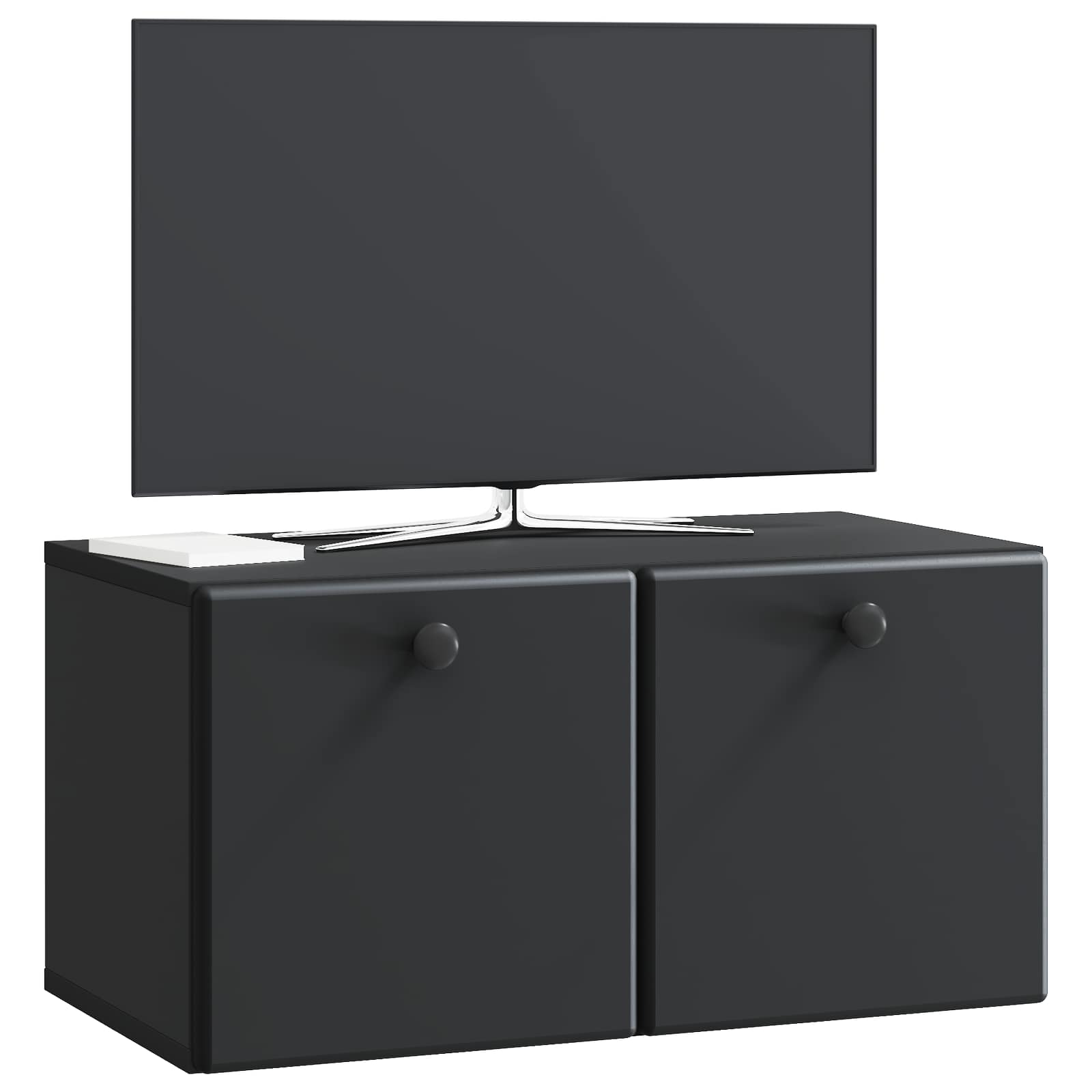 vidaXL Wall-Mounted TV Cabinet 59.5 x 31 x 30 cm Black Engineered Wood 3