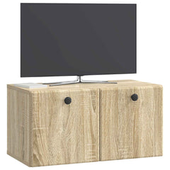 vidaXL Wall-Mounted TV Cabinet 59.5 x 31 x 30 cm Sonoma Oak 3