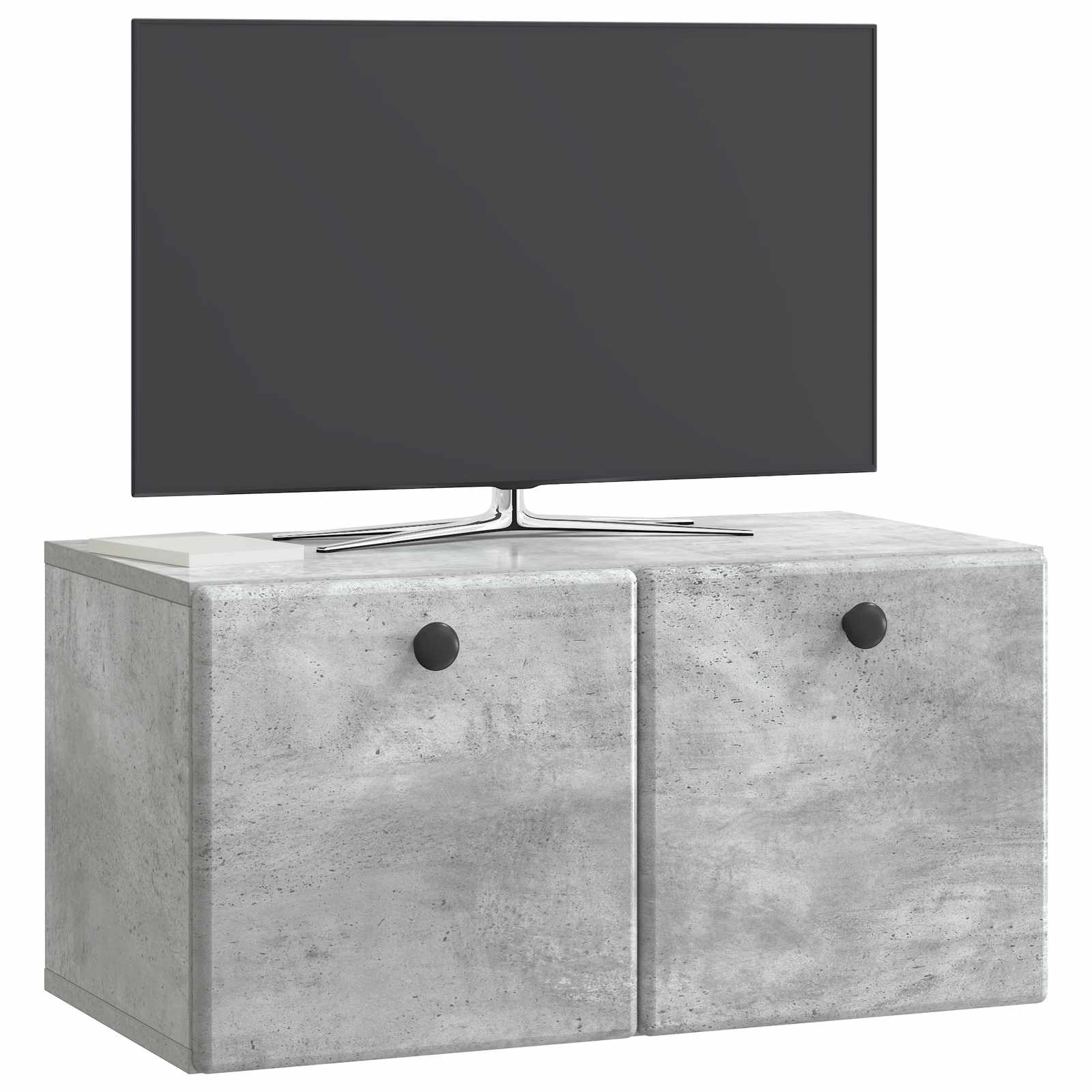 vidaXL Wall-Mounted TV Cabinet 59.5 x 31 x 30 cm Concrete Grey 3