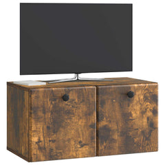 vidaXL Wall-Mounted TV Cabinet 59.5 x 31 x 30 cm Smoked Oak 3