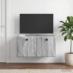 vidaXL Wall-Mounted TV Cabinet 59.5 x 31 x 30 cm Grey Sonoma 4