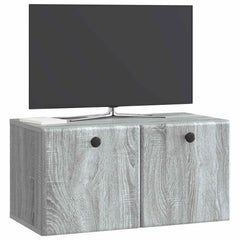 vidaXL Wall-Mounted TV Cabinet 59.5 x 31 x 30 cm Grey Sonoma 3