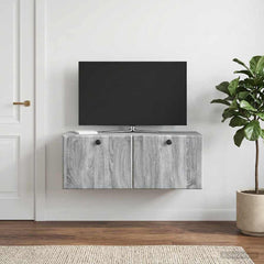 Wall-Mounted TV Cabinet 78.5 x 31 x 30 cm Grey sonoma