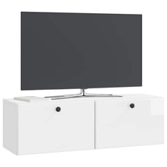 vidaXL Wall-Mounted TV Cabinet 98 x 31 x 30 cm High Gloss White 3