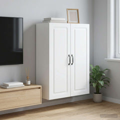 vidaXL Wall-Mounted Cabinet 66 x 34.5 x 90 cm Engineered Wood White 1
