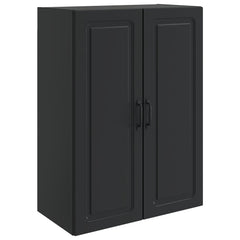 vidaXL Wall-Mounted Cabinet 66 x 34.5 x 90 cm Engineered Wood Black 2