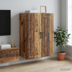 vidaXL Wall-Mounted Cabinet 66 x 34.5 x 90 cm Engineered Wood Old Wood 1