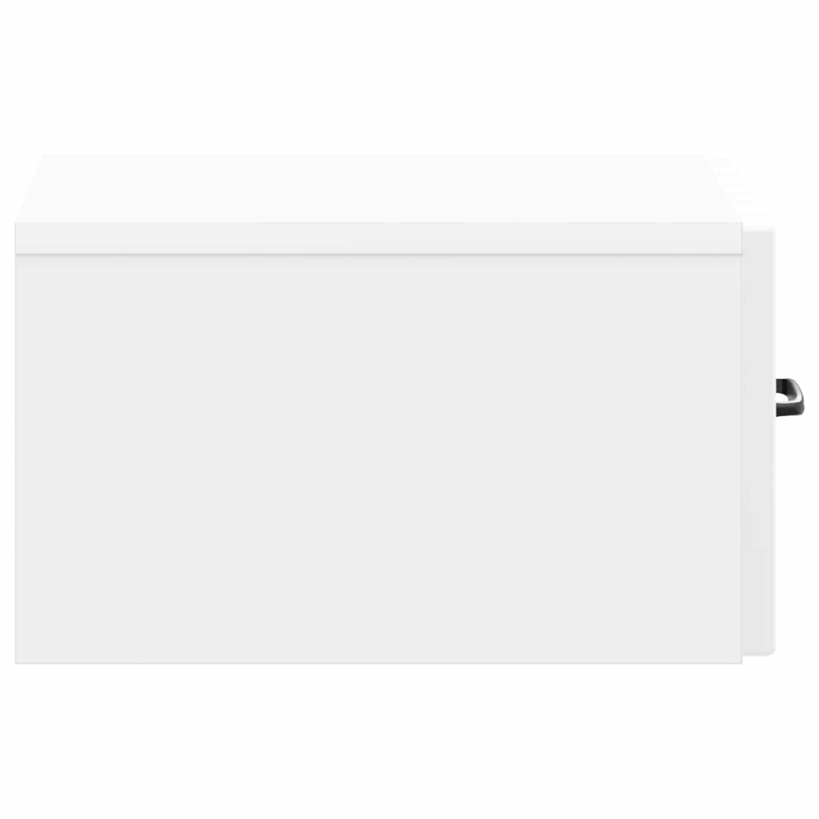 vidaXL Wall-Mounted Bedside Cabinet High Gloss White 34.5 x 33 x 20 cm 6