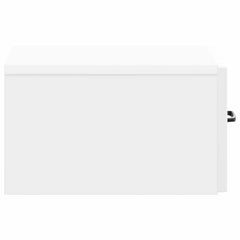 vidaXL Wall-Mounted Bedside Cabinet High Gloss White 34.5 x 33 x 20 cm 6