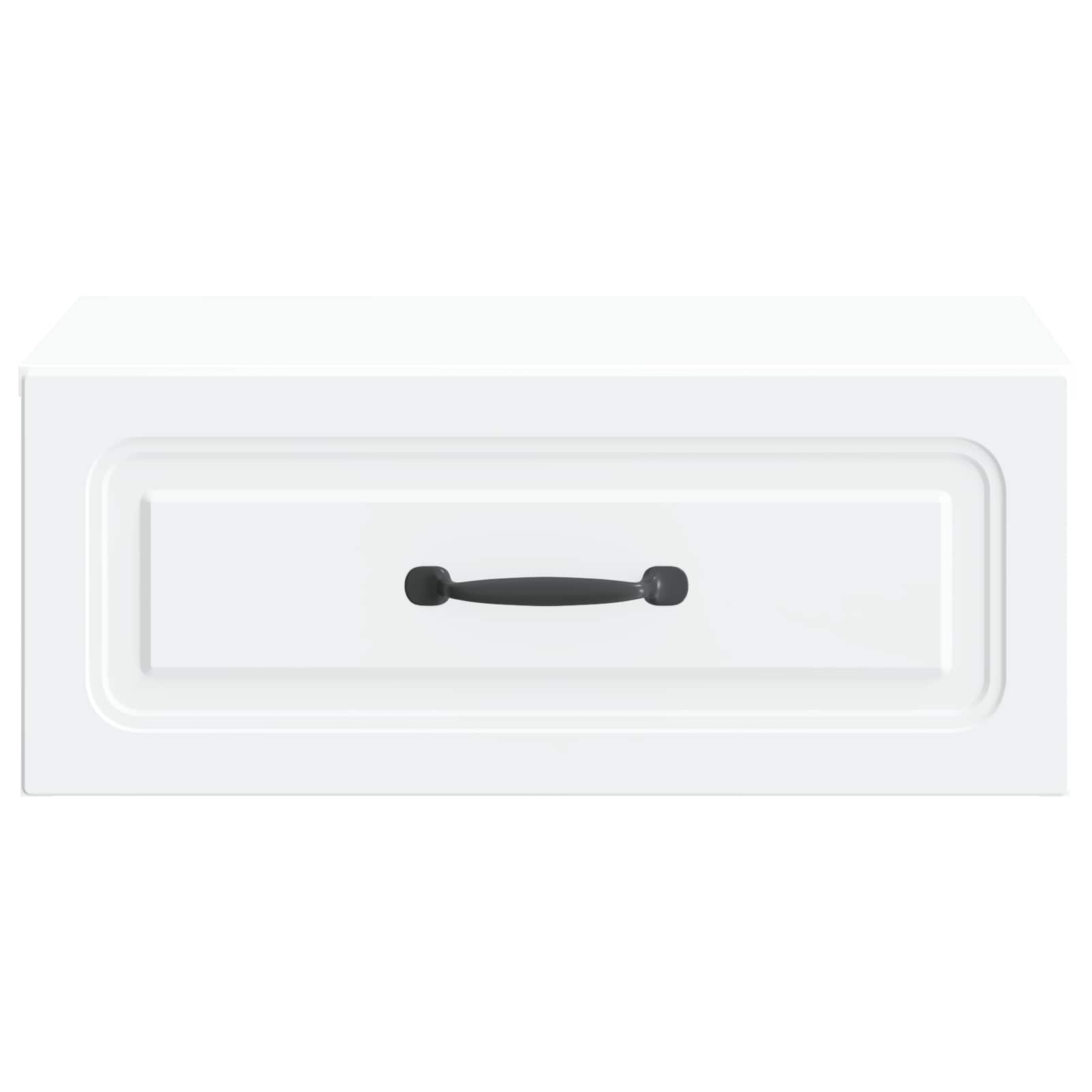 vidaXL Wall-Mounted Bedside Cabinet White 49 x 34.5 x 20 cm 5