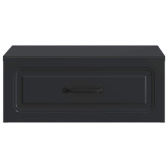 vidaXL Wall-Mounted Bedside Cabinet Black 49 x 34.5 x 20 cm 5