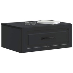 vidaXL Wall-Mounted Bedside Cabinet 2 pcs Black 49 x 34.5 x 20 cm 3