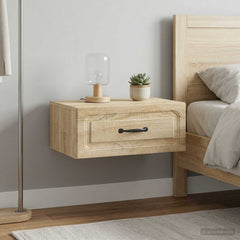 vidaXL Wall-Mounted Bedside Cabinet 2 pcs Sonoma Oak 49 x 34.5 x 20 cm 1