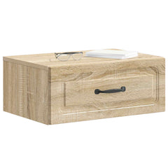 vidaXL Wall-Mounted Bedside Cabinet 2 pcs Sonoma Oak 49 x 34.5 x 20 cm 3