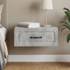 vidaXL Wall-Mounted Bedside Cabinet Concrete Grey 49 x 34.5 x 20 cm 1