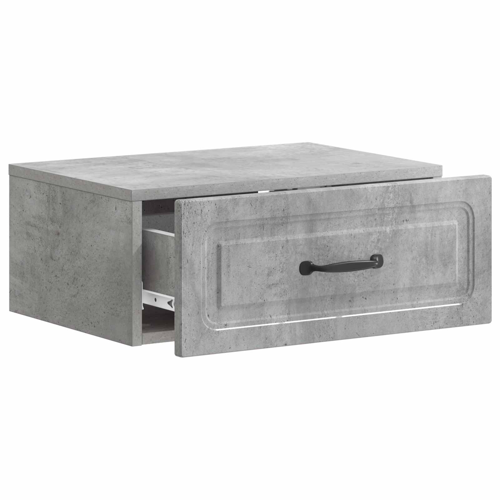 vidaXL Wall-Mounted Bedside Cabinet 2 pcs Concrete Grey 6
