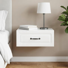 vidaXL Wall-Mounted Bedside Cabinet High Gloss White 49 x 34.5 x 20 cm 1