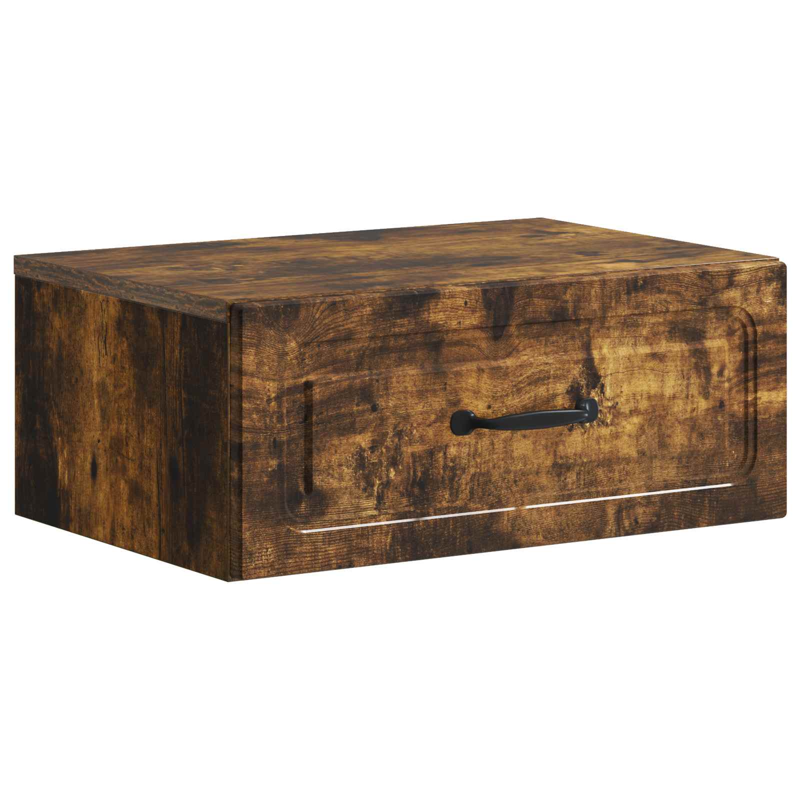 vidaXL Wall-Mounted Bedside Cabinet Smoked Oak 49 x 34.5 x 20 cm 2