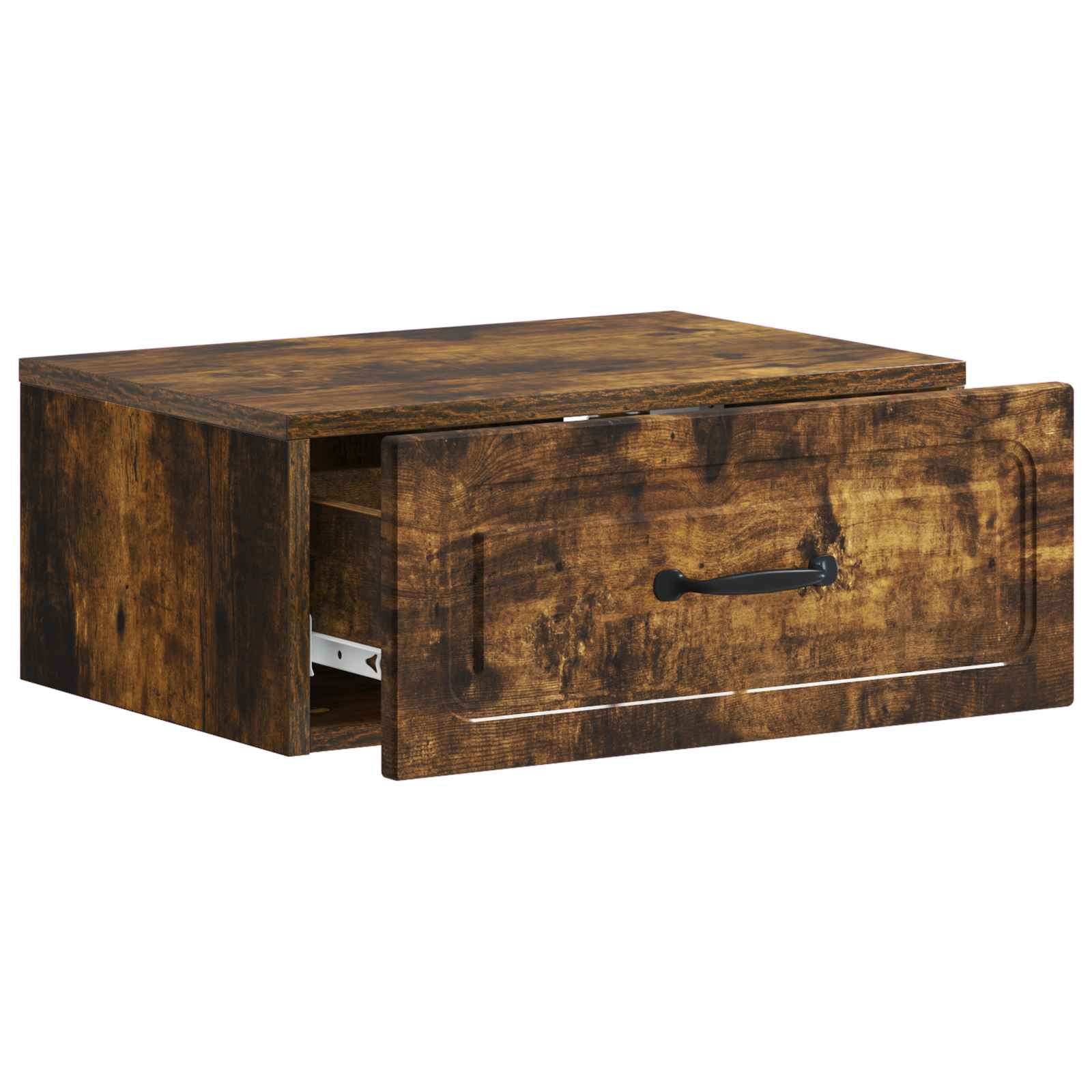 vidaXL Wall-Mounted Bedside Cabinet Smoked Oak 49 x 34.5 x 20 cm 4