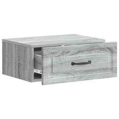 vidaXL Wall-Mounted Bedside Cabinet Grey Sonoma 49 x 34.5 x 20 cm 4