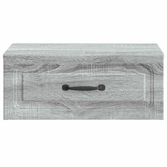 vidaXL Wall-Mounted Bedside Cabinet Grey Sonoma 49 x 34.5 x 20 cm 5