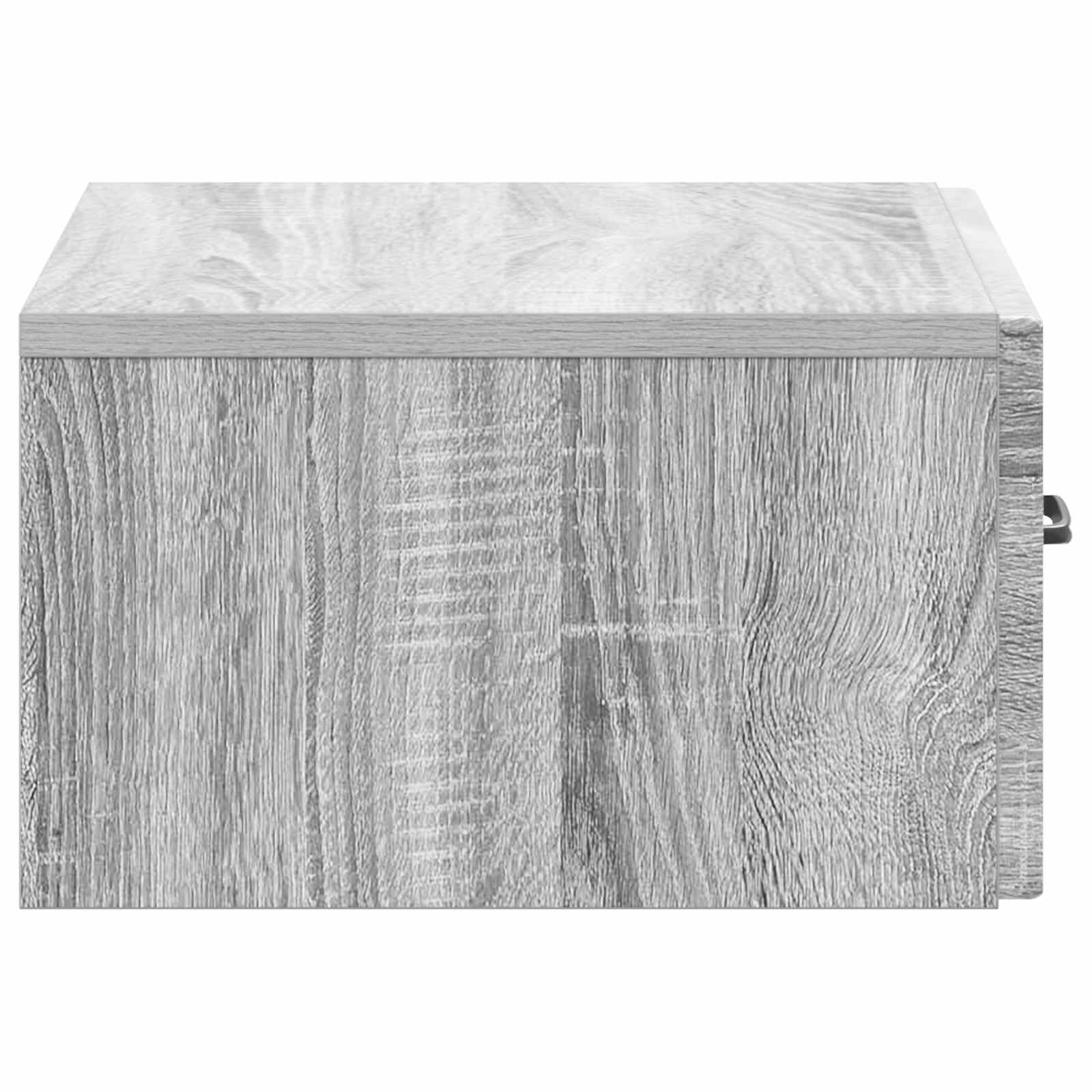 vidaXL Wall-Mounted Bedside Cabinet Grey Sonoma 49 x 34.5 x 20 cm 6