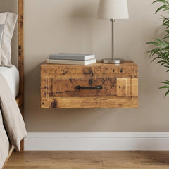 vidaXL Wall-Mounted Bedside Cabinet Old Wood 49 x 34.5 x 20 cm 1