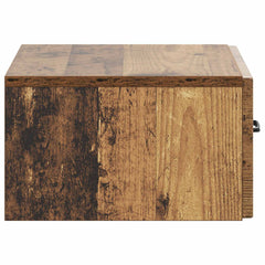 vidaXL Wall-Mounted Bedside Cabinet Old Wood 49 x 34.5 x 20 cm 6