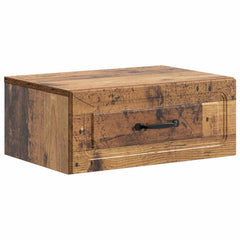 vidaXL Wall-Mounted Bedside Cabinet 2 pcs Old Wood 49 x 34.5 x 20 cm 5