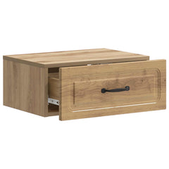 vidaXL Wall-Mounted Bedside Cabinet 2 pcs Artisan Oak 6