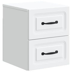 vidaXL Wall-Mounted Bedside Cabinet White 34.5 x 33 x 40 cm 2