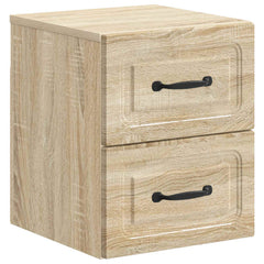vidaXL Wall-Mounted Bedside Cabinet Sonoma Oak 34.5 x 33 x 40 cm 2