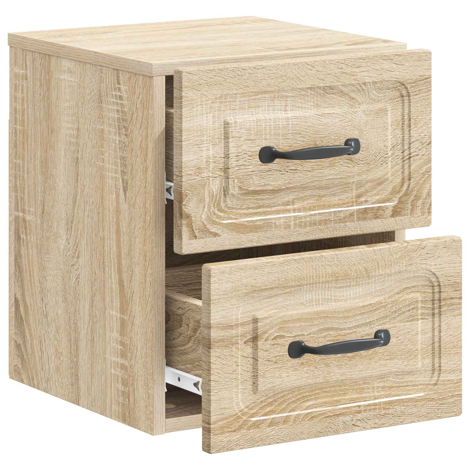 vidaXL Wall-Mounted Bedside Cabinet Sonoma Oak 34.5 x 33 x 40 cm 4