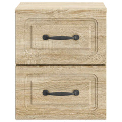 vidaXL Wall-Mounted Bedside Cabinet Sonoma Oak 34.5 x 33 x 40 cm 5