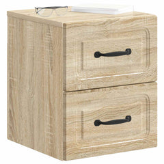 vidaXL Wall-Mounted Bedside Cabinet Sonoma Oak 34.5 x 33 x 40 cm 3