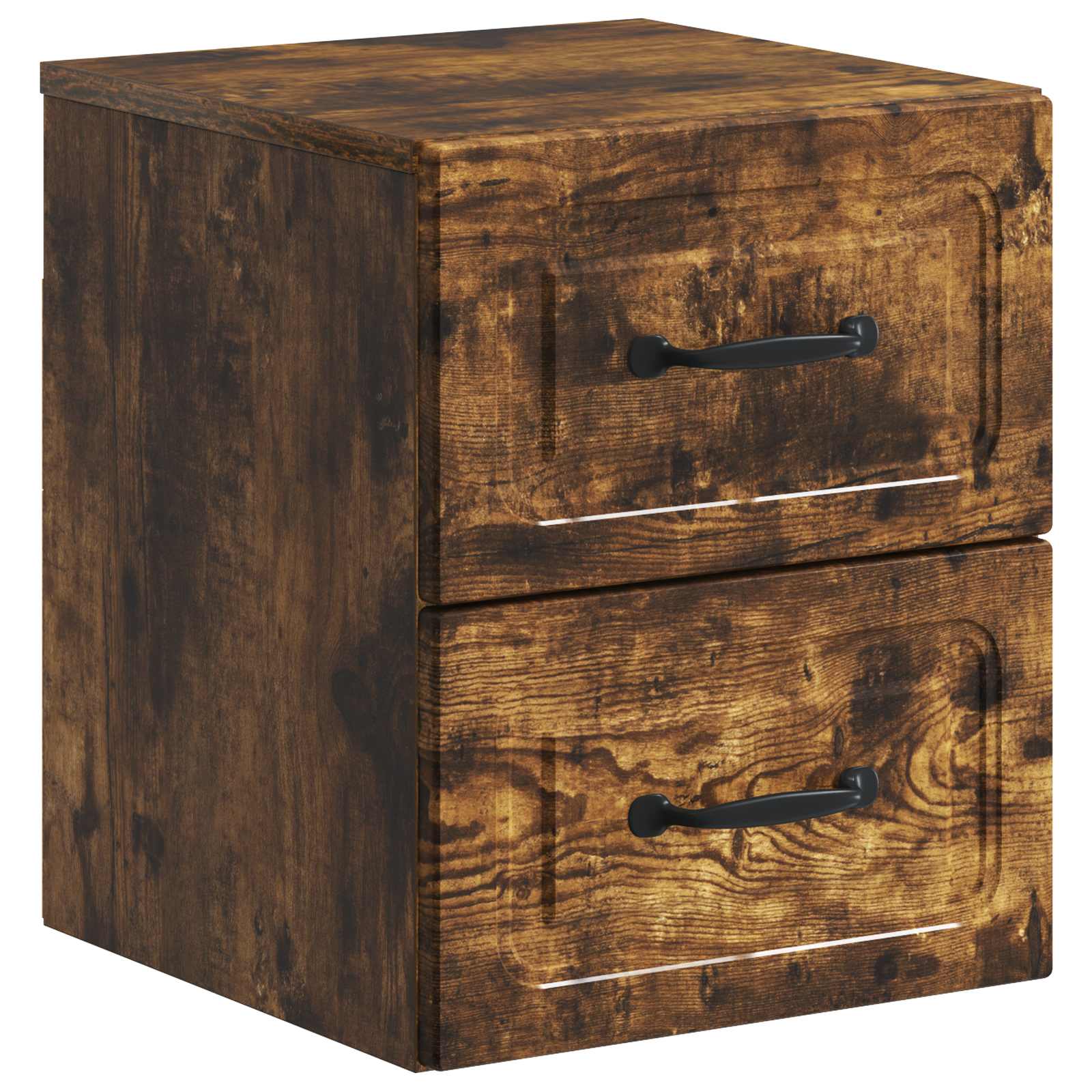 vidaXL Wall-Mounted Bedside Cabinet Smoked Oak 34.5 x 33 x 40 cm 2