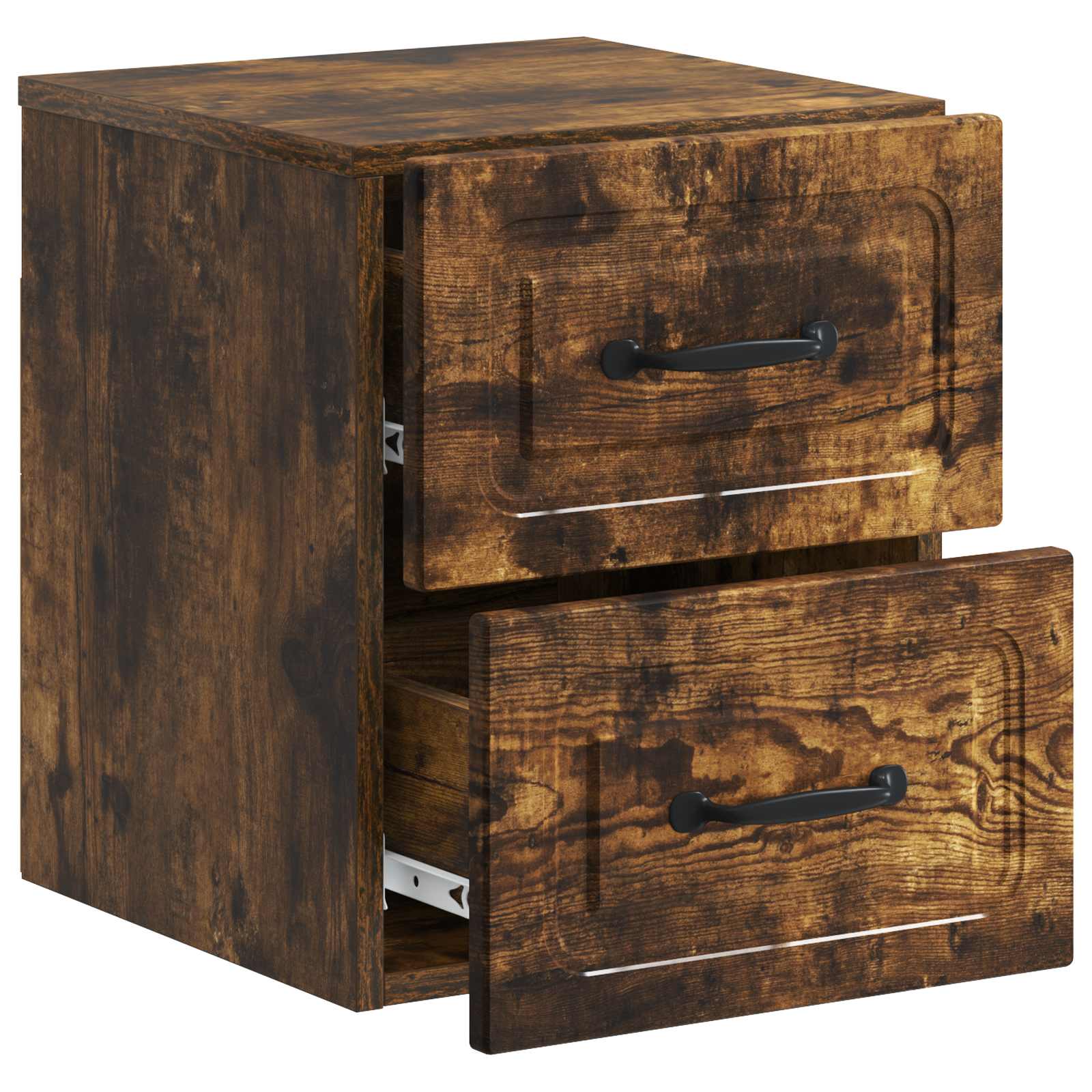 vidaXL Wall-Mounted Bedside Cabinet Smoked Oak 34.5 x 33 x 40 cm 4