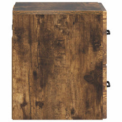 vidaXL Wall-Mounted Bedside Cabinet Smoked Oak 34.5 x 33 x 40 cm 6
