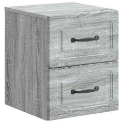 vidaXL Wall-Mounted Bedside Cabinet Grey Sonoma 34.5 x 33 x 40 cm 2